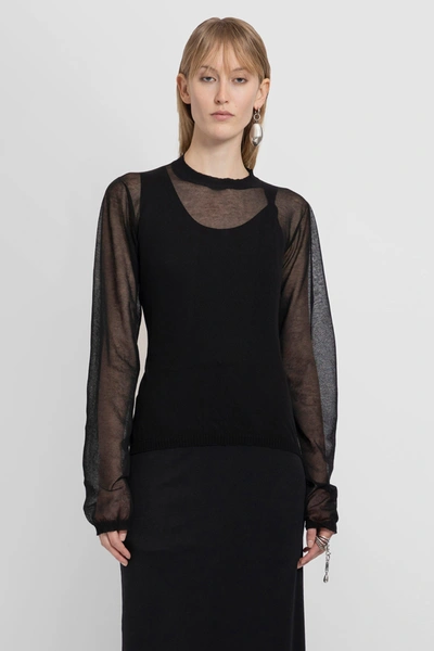 Ann Demeulemeester Woman Black T-shirts
