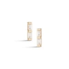 Dana Rebecca Designs Sadie Pearl Double Baguette Diamond Stud Earrings In Yellow Gold