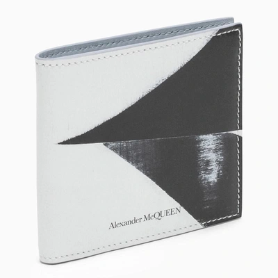 Alexander Mcqueen Black/white Gradient Bi-fold Wallet