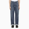 Alexander Mcqueen Alexander Mc Queen Loose Blue Cotton Jeans In Blue
