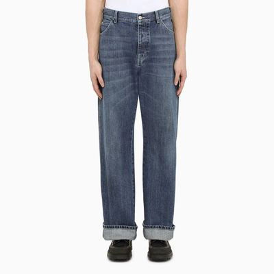 Alexander Mcqueen Alexander Mc Queen Loose Blue Cotton Jeans