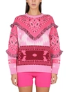 ALANUI ALANUI JACQUARD SWEATER WITH ICON PATCHES