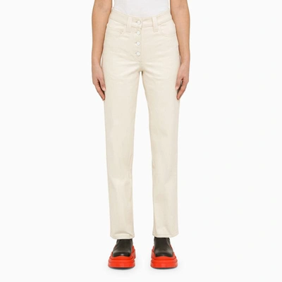 Sunnei Regular Cream Jeans In Neutrals