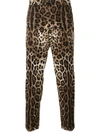 DOLCE & GABBANA LEOPARD-PRINT STRAIGHT-LEG TROUSERS,DRYCLEANONLY