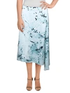 Alfani Womens Printed Asymmetric A-line Skirt In Blue