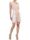 BCBGMAXAZRIA WOMENS FIT & FLARE RUFFLED COCKTAIL AND PARTY DRESS