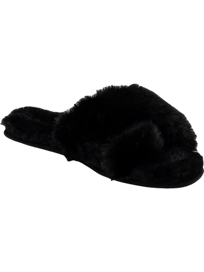 Dolce Vita Pillar Womens Faux Fur Slip On Slide Sandals In Multi