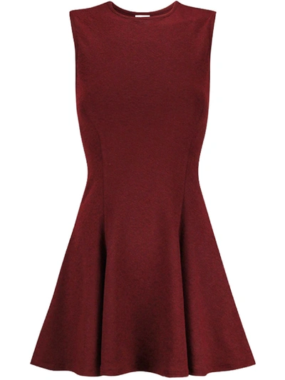 Bishop + Young Womens Textured Short Fit & Flare Dress In Red