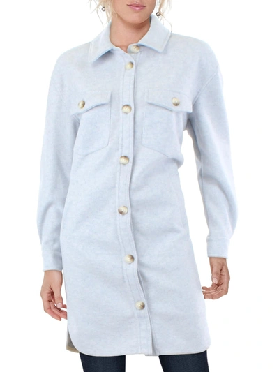 Blanknyc Womens Shacket Long Sleeves Shirt Jacket In Blue