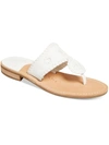 Jack Rogers Jacks Flat Sandal Womens Leather Metallic Slide Sandals In Aquatic/aquatic Pat