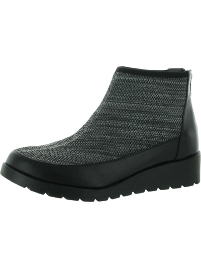 Adrienne Vittadini Trooper Womens Ankle Slip On Booties In Grey