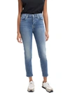 7 FOR ALL MANKIND WOMENS HIGH WAIST ANKLE SKINNY JEANS