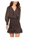 1.state Smocked Ruffle Long Sleeve Minidress In Black