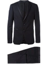 Tagliatore Contrast Trim Dinner Suit In Blue