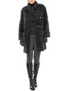Max Studio Womens Fax Fur Wool Jacket In Black