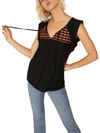 Sanctuary Wild Belle Womens Embroidered Boho Tank Top In Black