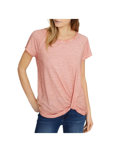 Sanctuary Sunny Days Womens Twist Front Cap Sleeve T-shirt In Pink