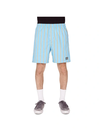 Obey Mens Striped Cotton Casual Shorts In Blue