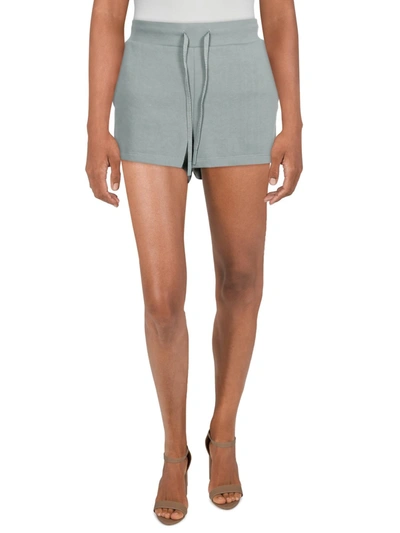 Marc New York Womens Knit Split Hem Casual Shorts In Grey