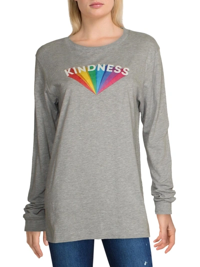 Girl Dangerous Kindness Womens Cotton Graphic T-shirt In Grey