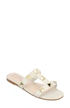 Journee Collection Kendall Studded Tru Comfort Slide Sandal In Beige