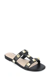 Journee Collection Kendall Studded Tru Comfort Slide Sandal In Black