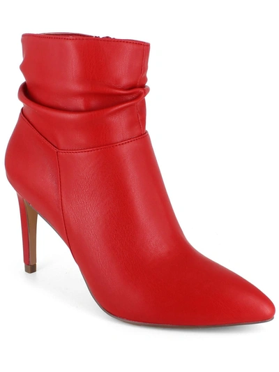 Xoxo Taylor Womens Solid Slouchy Booties In Red