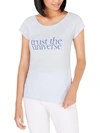 IDEOLOGY TRUST THE UNIVERSE WOMENS GRAPHIC YOGA T-SHIRT