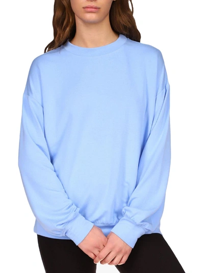 Sanctuary Come Over Womens Comfy Cozy Sweatshirt In Blue