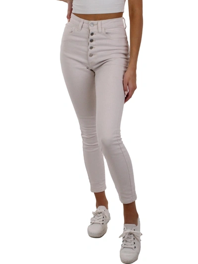 Weworewhat The Danielle Womens High Waist Ankle Skinny Jeans In Beige