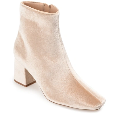 Journee Collection Hazara Block Heel Bootie In Tan