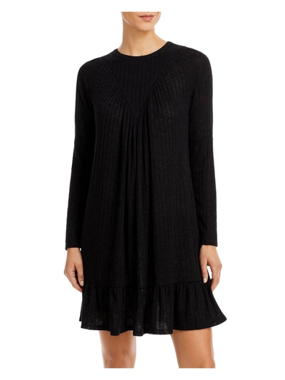 Aqua Womens Smocked Knit Mini Dress In Multi