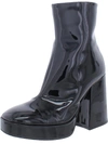 Steve Madden Overload Womens Patent Platform Ankle Boots In Grey