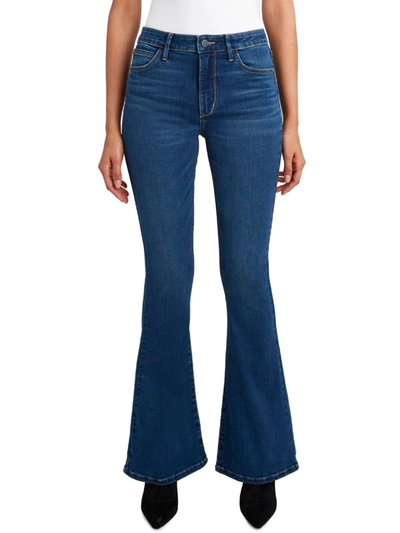 Bcbgmaxazria Womens Denim Stretch Flare Jeans In Multi