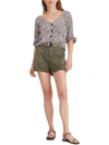 Shop Sanctuary Womens Animal Print V Neck Blouse In White
