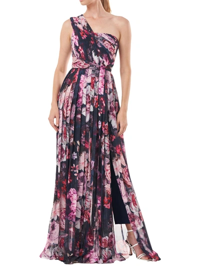 KAY UNGER LAYLA WOMENS FORMAL FLORAL PRINT JUMPSUIT