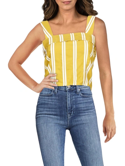 Sancia Cibile Womens Tencel Blend Square Neck Crop Top In Yellow