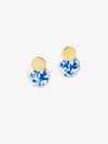 Ana Luisa Enamel Earrings In Gold/blue