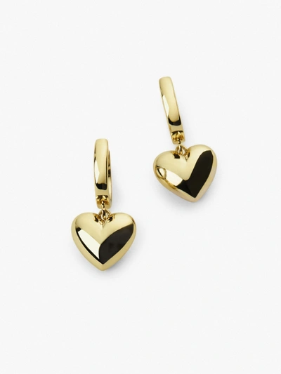 Ana Luisa Puffed Heart Hoops In Gold