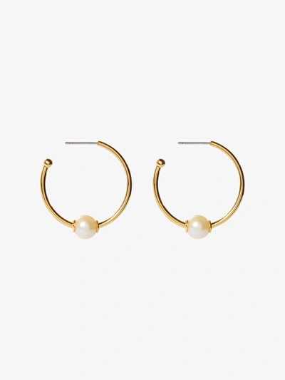 Ana Luisa Pearl Hoops In Gold