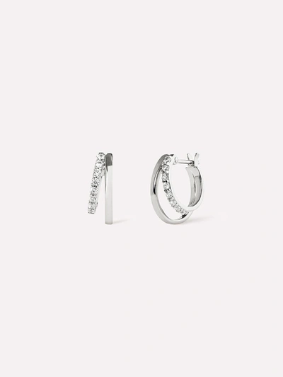 Ana Luisa Double Hoop Earrings In Silver