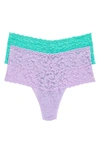 HANKY PANKY ASSORTED 2-PACK RETRO HIGH WAIST THONGS