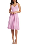 Dress The Population Alicia Lavender Midi Dress In Lavender