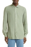 Boglioli Garment Dyed Linen Shirt In Dark Green