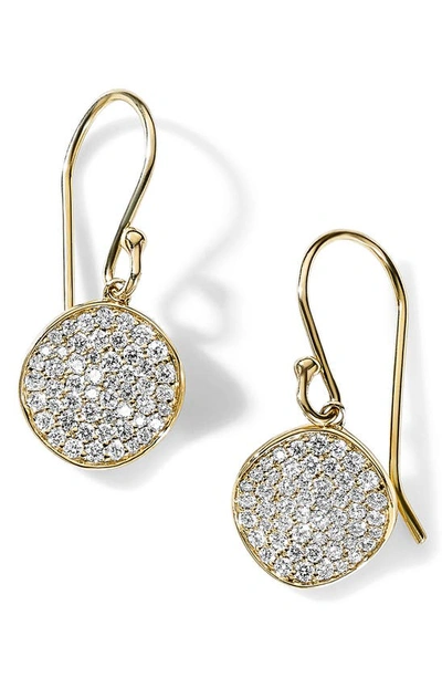 Ippolita 18kt Yellow Gold Stardust Small Flower Disc Diamond Earrings