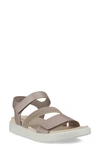Ecco Flowt 2 Band Sandal In Beige