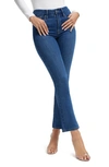 Good American Cotton Blend Good Legs High Rise Straight Leg Jeans In Bb04 In Blue