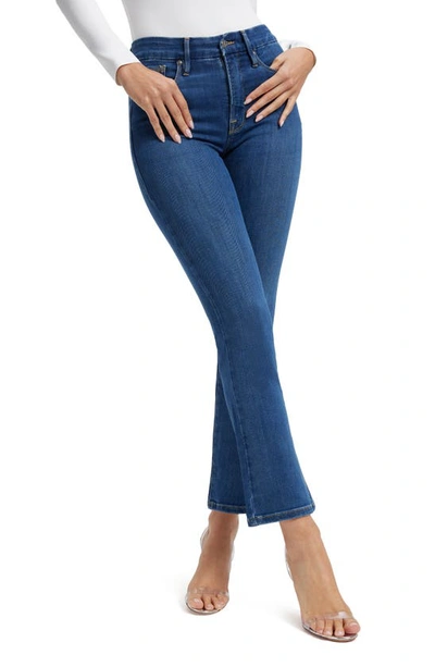 Good American Cotton Blend Good Legs High Rise Straight Leg Jeans In Bb04 In Blue