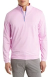 Peter Millar Men's Perth Melange Performance Quarter-zip Sweater In Bloom