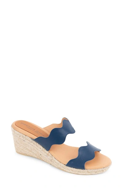 Patricia Green Palm Beach Espadrille Wedge Sandal In Navy